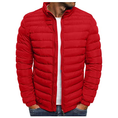 ORANDESIGNE Herren Jacke Winter Warm Steppjacke Wintermantel Daunenjacke Leichte Jacket Outdoor Puffer Gepolstert Männer Stehkragen Winterjacke Übergangsjacke A Rot S ORANDESIGNE Herren Jacke Winter Warm Steppjacke Wintermantel Daunenjacke Leichte Jacket Outdoor Puffer Gepolstert Männer Stehkragen Winterjacke Übergangsjacke A Rot S von ORANDESIGNE