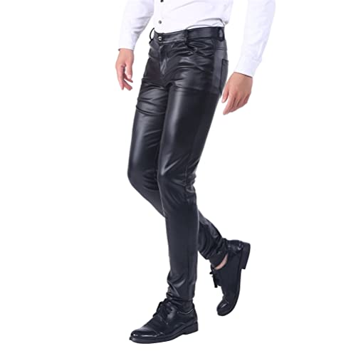 ORANDESIGNE Herren Slim Fit Soft PU Faux Leder Biker Hose Lederhosen wasserdichte Lederhose Weich Motorradhose Business Kunstleder Hosen Warme Winter Fleecehose A Schwarz XS ORANDESIGNE Herren Slim Fit Soft PU Faux Leder Biker Hose Lederhosen wasserdichte Lederhose Weich Motorradhose Business Kunstleder Hosen Warme Winter Fleecehose A Schwarz XS von ORANDESIGNE