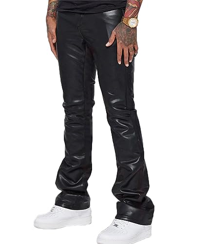 ORANDESIGNE Herren Slim Fit Soft PU Faux Leder Biker Hose Lederhosen wasserdichte Lederhose Weich Motorradhose Business Kunstleder Hosen Warme Winter Fleecehose M Schwarz XS ORANDESIGNE Herren Slim Fit Soft PU Faux Leder Biker Hose Lederhosen wasserdichte Lederhose Weich Motorradhose Business Kunstleder Hosen Warme Winter Fleecehose M Schwarz XS von ORANDESIGNE