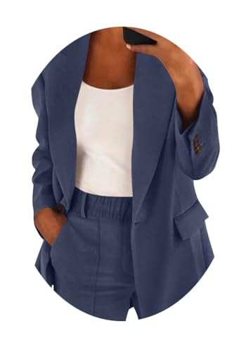 ORANDESIGNE Hosenanzug Damen Elegant Business Anzug Set 2-teilig Slim fit Blazer Hose Outfit Freizeitanzug Mode Revers Longblazer Lang Hosen Baumwolle Einfarbig Streetwear B Dunkelblau M ORANDESIGNE Hosenanzug Damen Elegant Business Anzug Set 2-teilig Slim fit Blazer Hose Outfit Freizeitanzug Mode Revers Longblazer Lang Hosen Baumwolle Einfarbig Streetwear B Dunkelblau M von ORANDESIGNE