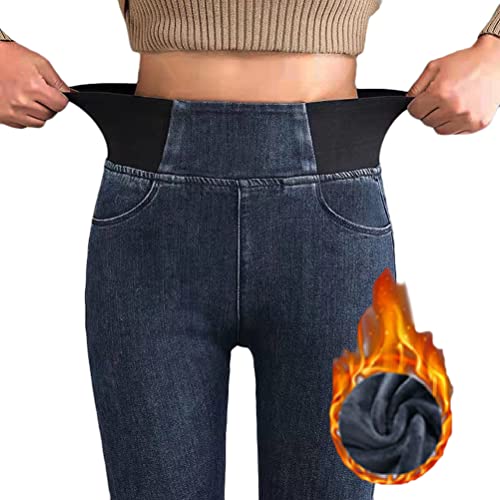 ORANDESIGNE Leggings Damen Skinny Jeans High Waist Jogginghose Deinm Stretch Hose mit Taschen Winter Fleece Jeans Pants Fitnesshose Yogahose Streetwear Herbst A Dunkelblau B 3XL ORANDESIGNE Leggings Damen Skinny Jeans High Waist Jogginghose Deinm Stretch Hose mit Taschen Winter Fleece Jeans Pants Fitnesshose Yogahose Streetwear Herbst A Dunkelblau B 3XL von ORANDESIGNE