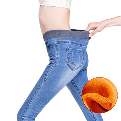 ORANDESIGNE Leggings Damen Skinny Jeans High Waist Jogginghose Deinm Stretch Hose mit Taschen Winter Fleece Jeans Pants Fitnesshose Yogahose Streetwear Herbst C Hellblau B L ORANDESIGNE Leggings Damen Skinny Jeans High Waist Jogginghose Deinm Stretch Hose mit Taschen Winter Fleece Jeans Pants Fitnesshose Yogahose Streetwear Herbst C Hellblau B L von ORANDESIGNE