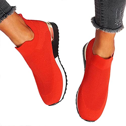 ORANDESIGNE Mesh Sneaker Damen Slip On Canvas Flache Schuhe Elegant Frauen Beiläufige Sportschuhe Weiss Schwarz Atmungsaktive Schuhen Sommer Herbst Turnschuhe Laufschuhe B Rot 37 EU ORANDESIGNE Mesh Sneaker Damen Slip On Canvas Flache Schuhe Elegant Frauen Beiläufige Sportschuhe Weiss Schwarz Atmungsaktive Schuhen Sommer Herbst Turnschuhe Laufschuhe B Rot 37 EU von ORANDESIGNE