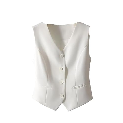 ORDOBO Anzugweste Für Damen - Formelle Anzugweste, Lässig, Schmal, Ärmellos, Weste, Kurze Jacke, Schlicht, Modisch, Sommer- Und Frühlingsmantel, Business-Büro-Oberteile, Weiß, XL ORDOBO Anzugweste Für Damen - Formelle Anzugweste, Lässig, Schmal, Ärmellos, Weste, Kurze Jacke, Schlicht, Modisch, Sommer- Und Frühlingsmantel, Business-Büro-Oberteile, Weiß, XL von ORDOBO