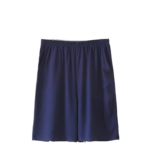ORDOBO Damen Pyjamahose - Koreanischer Stil Einfarbig Mit Tasche Gerades Bein Pyjamahose Weiche Baumwolle Elastische Taille Hohe Taille Lässige Homewear Blau XXL von ORDOBO