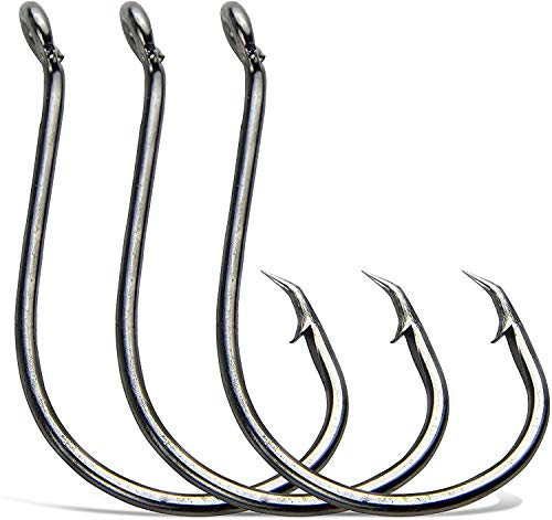 100-200 STK Octopus Circle Hook, 2X Offset Kreis Haken Salzwasser Angelhaken aus Kohlenstoffstahl Größe: #8-10/0 100-200 STK Octopus Circle Hook, 2X Offset Kreis Haken Salzwasser Angelhaken aus Kohlenstoffstahl Größe: #8-10/0 von OROOTL