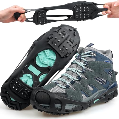 Eisstollen Schnee Steigeisen für Schuhe und Stiefel Frauen Männer Schnee Traktion Stollen für Walking auf Schnee und EIS Anti-Rutsch-EIS Schnee Grippers Schuhe Überschuh Traktion System Eisstollen Schnee Steigeisen für Schuhe und Stiefel Frauen Männer Schnee Traktion Stollen für Walking auf Schnee und EIS Anti-Rutsch-EIS Schnee Grippers Schuhe Überschuh Traktion System von OROOTL