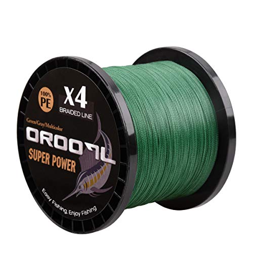 Geflochtene Angelschnur 100M~1000M 4fach PE Geflochten Angeln Schnüre Braided Fishing Line(10LB-133LB) für das Salzwasser Süßwasser von OROOTL