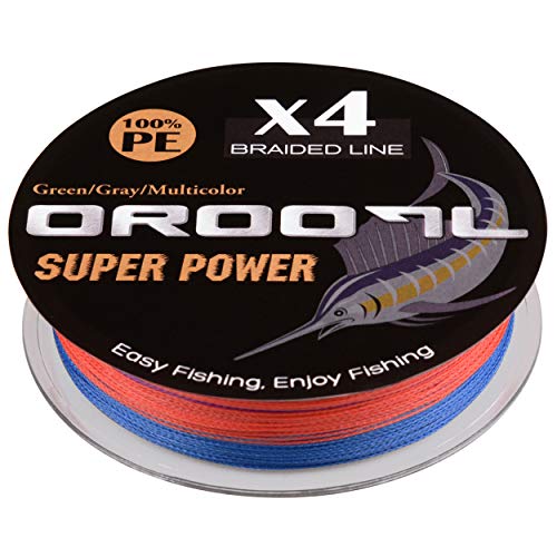 Geflochtene Angelschnur 100M~1000M 4fach PE Geflochten Angeln Schnüre Braided Fishing Line(10LB-133LB) für das Salzwasser Süßwasser von OROOTL