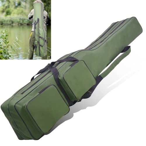 OROOTL Angelrute Angeltasche, Allround Rutentasche mit 2 Innenfächern Rod Case für Angelruten Angelgerät Tasche 130cm OROOTL Angelrute Angeltasche, Allround Rutentasche mit 2 Innenfächern Rod Case für Angelruten Angelgerät Tasche 130cm von OROOTL