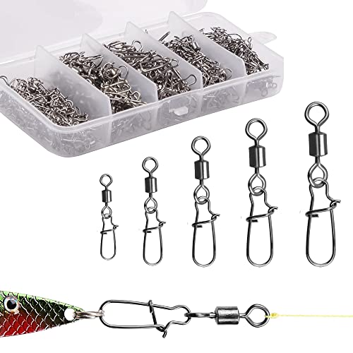 OROOTL 250 STK Angel Wirbel Set Angelwirbel Rollen Wirbel Angeln mit Safety Snap Angelköder Verbinder Angelzubehör Set Angelgeräte OROOTL 250 STK Angel Wirbel Set Angelwirbel Rollen Wirbel Angeln mit Safety Snap Angelköder Verbinder Angelzubehör Set Angelgeräte von OROOTL