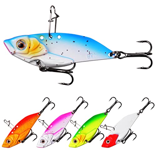 OROOTL Blade Baits for Bass Spinner Spoon Blade Swimbait Long Casting Metal Crankbait Jigging Spoon Süsswasser Salzwasser Fishing Tackle Köder für Barsch, Zander, Forelle, Crappie Barsch von OROOTL