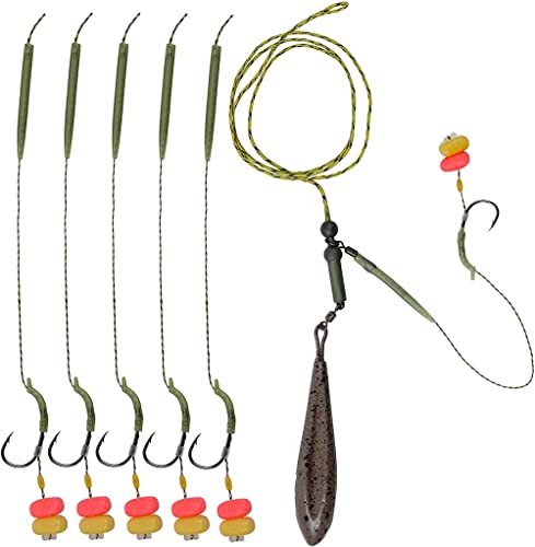 OROOTL Karpfenangeln Inline Rig Set Karpfenrigs mit Angelblei Gewicht Pins Tail Gummi-Rohre Anti Tangle Ärmel Quick Change Wirbel OROOTL Karpfenangeln Inline Rig Set Karpfenrigs mit Angelblei Gewicht Pins Tail Gummi-Rohre Anti Tangle Ärmel Quick Change Wirbel von OROOTL