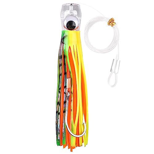 Trolling Lures Salzwasser Angelköder Big Game Trolling Köder für Mahi Marlin Thunfisch Delphin Wahoo Hai Tiefsee Angelköder mit Vorfachhaken Tintenfisch Röcke von OROOTL