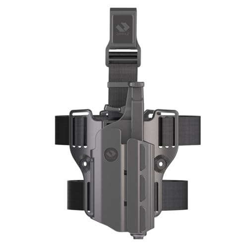 Orpaz T40 Adjustable and Modular G19 Holster Compatible with OWB Glock 19 Holder with Light/Laser/Sight/Optics, Medium, Drop-Leg Attachment - Will Secure Your Handgun with a Tactical Appearance von ORPAZ