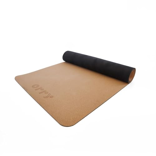 ORRY Yogamatte aus PU-Kork – 182,9 x 61 cm – 4 mm dick – rutschfest, Braun von ORRY