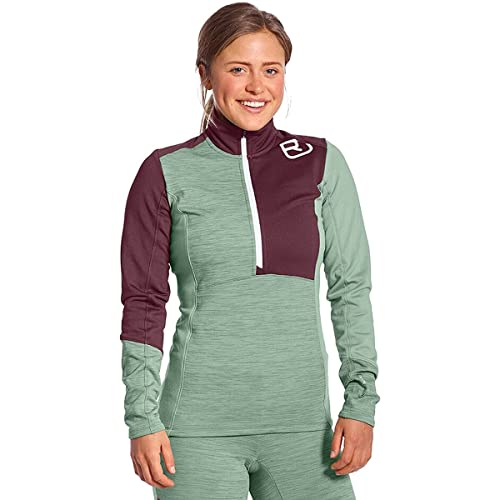 ORTOVOX Damen Fleece Light Zip Neck W Unterhemd, grüne Waldmischung, M ORTOVOX Damen Fleece Light Zip Neck W Unterhemd, grüne Waldmischung, M von ORTOVOX