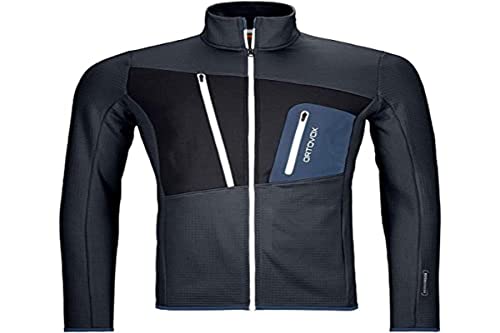 ORTOVOX Herren Fleece Grid Jacket M Jacke, Black Steel, XXL von ORTOVOX