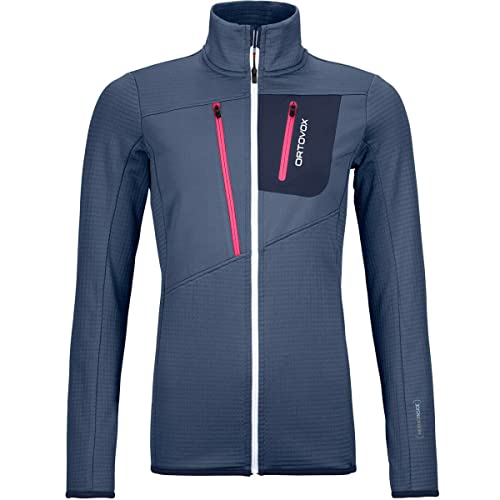 Ortovox Damen Fleece Grid Jacke, Night Blue, L Ortovox Damen Fleece Grid Jacke, Night Blue, L von ORTOVOX