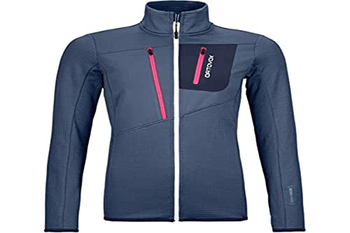 Ortovox Damen Fleece Grid Jacke, Night Blue, XS Ortovox Damen Fleece Grid Jacke, Night Blue, XS von ORTOVOX