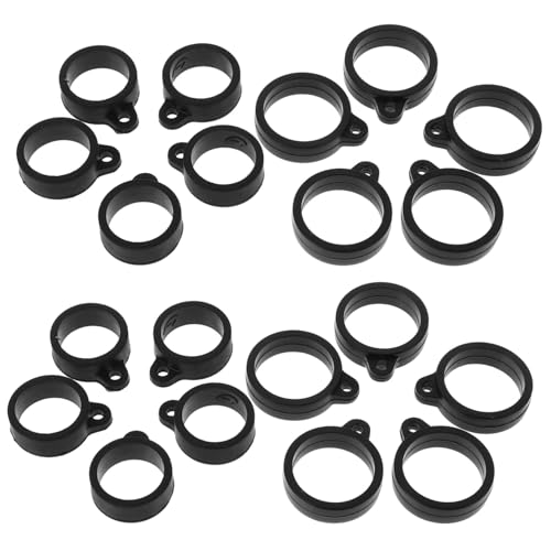 OSALADI 20 Stück Silikon Hängeringe Schwarz 16 Mm 20 Mm Gadget Hängeringe Schlüsselanhänger Große Schlüsselanhänger Schlüsselanhänger Für Schlüsselanhänger Niedliches von OSALADI