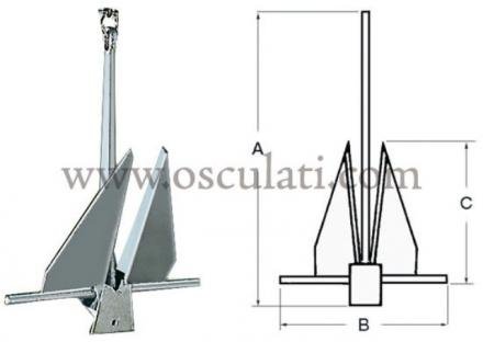 Osculati Danforth Anker 6 kg von OSCULATI