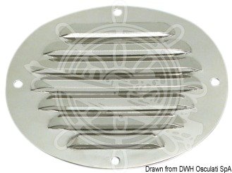 Osculati Lüftungsgitter, oval VA-Stahl, poliert 116x128 mm Osculati Lüftungsgitter, oval VA-Stahl, poliert 116x128 mm von OSCULATI