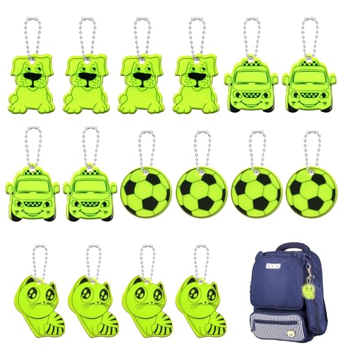 OSDUE 16PCS Sicherheits Reflektor Anhänger, Kinder Reflektor Anhänger, Reflektierend Anhänger,für Schultasche Kleidung Rucksack Radfahren Gehen Laufen OSDUE 16PCS Sicherheits Reflektor Anhänger, Kinder Reflektor Anhänger, Reflektierend Anhänger,für Schultasche Kleidung Rucksack Radfahren Gehen Laufen von OSDUE