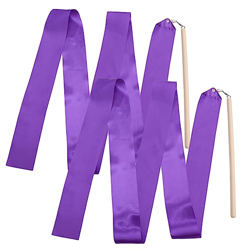 OSOLADY 2er-Pack Bänder für rhythmische Gymnastik 2 m lang tanzende Seidenluftschlangen Griffe für Kinderübungen OSOLADY 2er-Pack Bänder für rhythmische Gymnastik 2 m lang tanzende Seidenluftschlangen Griffe für Kinderübungen von OSOLADY