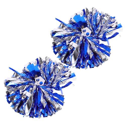 OSOLADY 4 Stück Cheerleader-Blumenball Mini-Cheer-Pompons Pompons mit Griff Dübelgriff Pom Poms tanzen poms Cheerleading Pompoms Cheerleader zubehör Poms Poms jubeln Sporttreffen-Requisite von OSOLADY