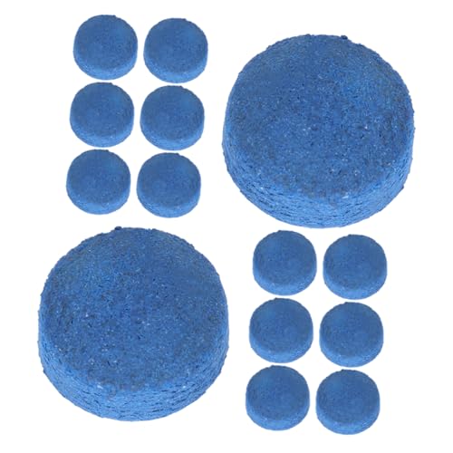 OSOLADY 50 Stück Pool-Queue-Kopf Billard-Queue-Halter Cue-Tip-ersatz Blauer Bommel Pompons Zum Basteln Pool-Queue-Tipps Pool-Stick-Tipps Kleine Pompons Billard-Queue-Tipps Leder Blue von OSOLADY