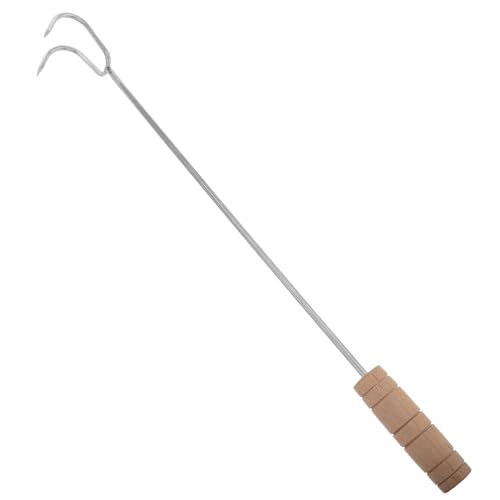 OSOLADY BBQ-Doppelhaken mit langem Griff Glättungstablett Essen Grillen Grill wenden Sieb Grillhaken Holzgriff Haken rostfreie Fleischhaken Haken zum Wenden von Fleisch Rostfreier Stahl OSOLADY BBQ-Doppelhaken mit langem Griff Glättungstablett Essen Grillen Grill wenden Sieb Grillhaken Holzgriff Haken rostfreie Fleischhaken Haken zum Wenden von Fleisch Rostfreier Stahl von OSOLADY