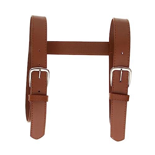 OSOLADY Deckenriemen Picknickdecke Tragegurt Picknick-Teppich Gurt Tragehilfe für Outdoor-Teppich Deckengurt Reisen hosenträger teppiche Picknickmattengurt Deckentragegurt PU-Leder Brown von OSOLADY