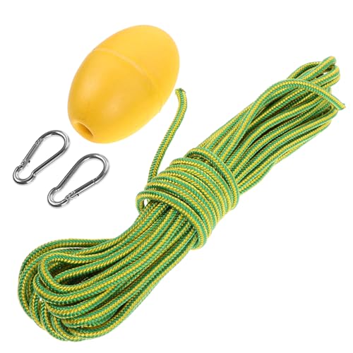 OSOLADY Kajak-ankerleine Mit Clip, Boot-Bungee-dockleinen Für Schwimmenden Bootshaken, Nylon-schwimmseil, Paddelbrett, Sicherheitsboje, Netztasche, Grün von OSOLADY