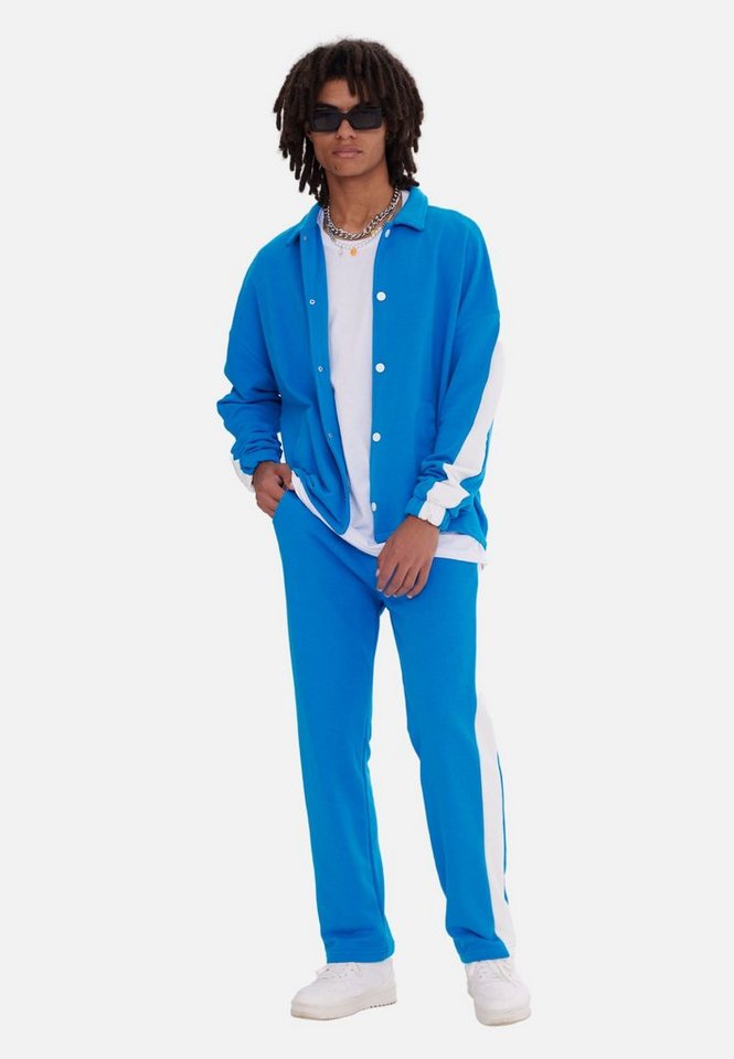 COFI Casuals Jogginganzug Jogginganzug Set Stripe mit Streifen Jacke Hose COFI Casuals Jogginganzug Jogginganzug Set Stripe mit Streifen Jacke Hose von COFI Casuals