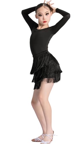 OTMYIGO A4,140, Lateinisches Tanzkleid für Mädchen, Tanzkleid mit Quaste, Kinder, Salsa, Tango, Gesellschaftstanz, Rock, Rumba, Samba, Performance, Wettkampf, Tanzbekleidung OTMYIGO A4,140, Lateinisches Tanzkleid für Mädchen, Tanzkleid mit Quaste, Kinder, Salsa, Tango, Gesellschaftstanz, Rock, Rumba, Samba, Performance, Wettkampf, Tanzbekleidung von OTMYIGO