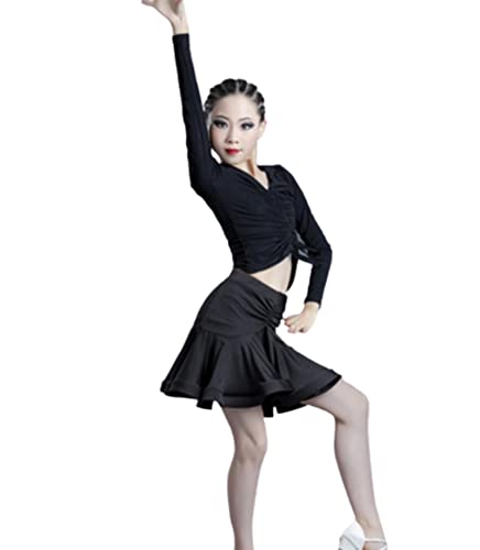 OTMYIGO A5,140, Mädchen Latein Tanzkleider Split Dancewear Outfits Salsa Samba Gesellschaftstanz Kleider von OTMYIGO