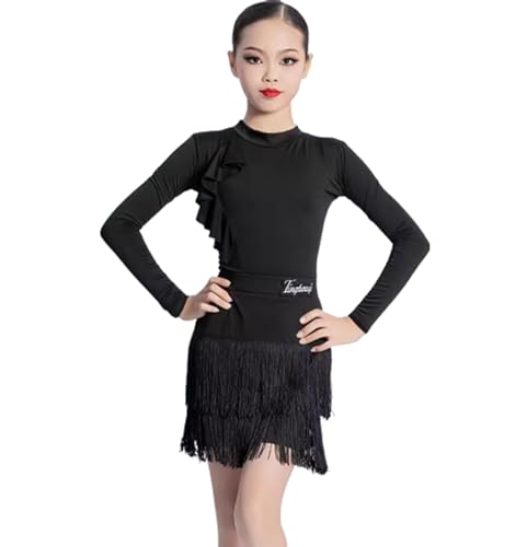 OTMYIGO Mädchen Latein Fransen Tanzkleid Ballsaal Latein Salsa Tanzkleid Kleidung Samba Tanzkostüm Party Wettbewerb Kleid Tanzkleid,B,120 OTMYIGO Mädchen Latein Fransen Tanzkleid Ballsaal Latein Salsa Tanzkleid Kleidung Samba Tanzkostüm Party Wettbewerb Kleid Tanzkleid,B,120 von OTMYIGO