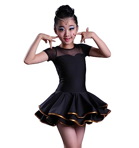 OTMYIGO Mädchen-Latin-Tanzkleid, lateinamerikanische Tanzkleidung, Salsa-Kostüm, Ballsaal, Tango, Wettbewerbskleider,Schwarz,110 OTMYIGO Mädchen-Latin-Tanzkleid, lateinamerikanische Tanzkleidung, Salsa-Kostüm, Ballsaal, Tango, Wettbewerbskleider,Schwarz,110 von OTMYIGO