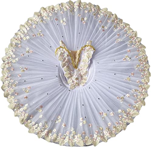 OTMYIGO Professionelles Ballett-Tutu für Mädchen, weißes Schwanensee-Wettbewerbskleid und Damen-Party-Tanzkostüme, Ballett-Tutu-Rock, Skaten, Tanzkleidung, Ballerina-Outfit,B,L OTMYIGO Professionelles Ballett-Tutu für Mädchen, weißes Schwanensee-Wettbewerbskleid und Damen-Party-Tanzkostüme, Ballett-Tutu-Rock, Skaten, Tanzkleidung, Ballerina-Outfit,B,L von OTMYIGO