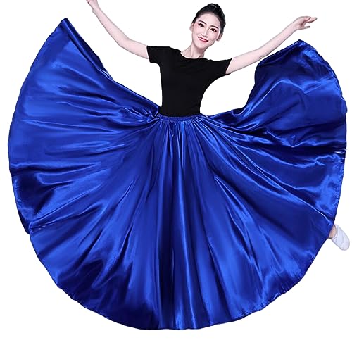 OTMYIGO Satin Tanzrock Frauen Langer Rock Weiblicher Zigeuner Bauchtanz Praxis Flamenco Rock Big Swing Ballsaal Rock Halloween Kostüm,A3,720° OTMYIGO Satin Tanzrock Frauen Langer Rock Weiblicher Zigeuner Bauchtanz Praxis Flamenco Rock Big Swing Ballsaal Rock Halloween Kostüm,A3,720° von OTMYIGO