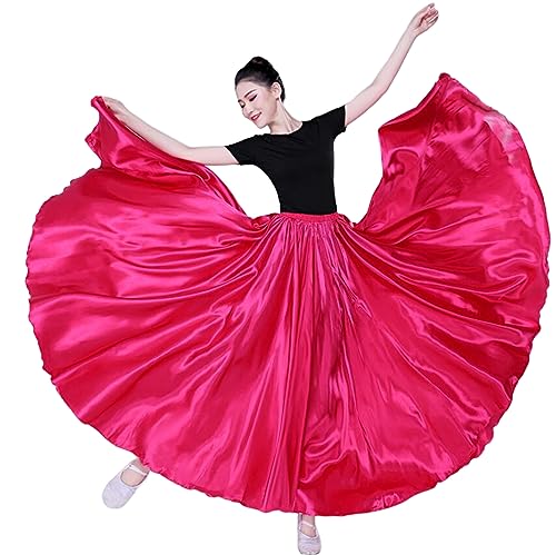 OTMYIGO Satin Tanzrock Frauen Langer Rock Weiblicher Zigeuner Bauchtanz Praxis Flamenco Rock Big Swing Ballsaal Rock Halloween Kostüm,A7,720° OTMYIGO Satin Tanzrock Frauen Langer Rock Weiblicher Zigeuner Bauchtanz Praxis Flamenco Rock Big Swing Ballsaal Rock Halloween Kostüm,A7,720° von OTMYIGO
