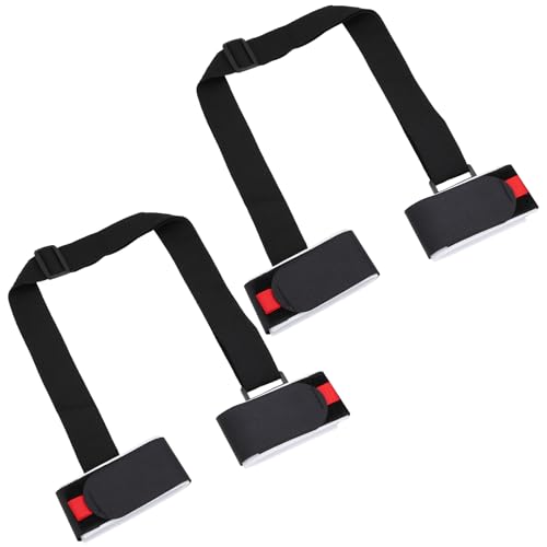 OTOTEC 2 x Ski-Befestigungsbänder, verstellbare Länge, 65–115 cm, verstellbare Skiträgergurte, gepolsterte Schulterschlinge für Wintersport für Erwachsene und Kinder, Schwarz OTOTEC 2 x Ski-Befestigungsbänder, verstellbare Länge, 65–115 cm, verstellbare Skiträgergurte, gepolsterte Schulterschlinge für Wintersport für Erwachsene und Kinder, Schwarz von OTOTEC