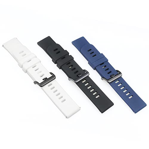 OTOTEC 3 Stück Ersatz-Uhrenarmbänder Silikonbänder Kompatibel mit AGPTEK LW11 Smartwatch Schnellverschluss-Armbänder, Schwarz & Dunkelblau & Weiß OTOTEC 3 Stück Ersatz-Uhrenarmbänder Silikonbänder Kompatibel mit AGPTEK LW11 Smartwatch Schnellverschluss-Armbänder, Schwarz & Dunkelblau & Weiß von OTOTEC