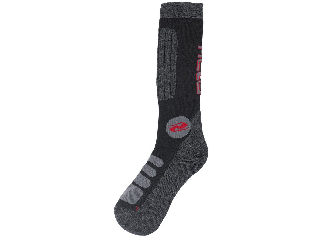 Fahrradhelm Held Winter Merino Socken grau-schwarz-rot L (42-44) von OTTO