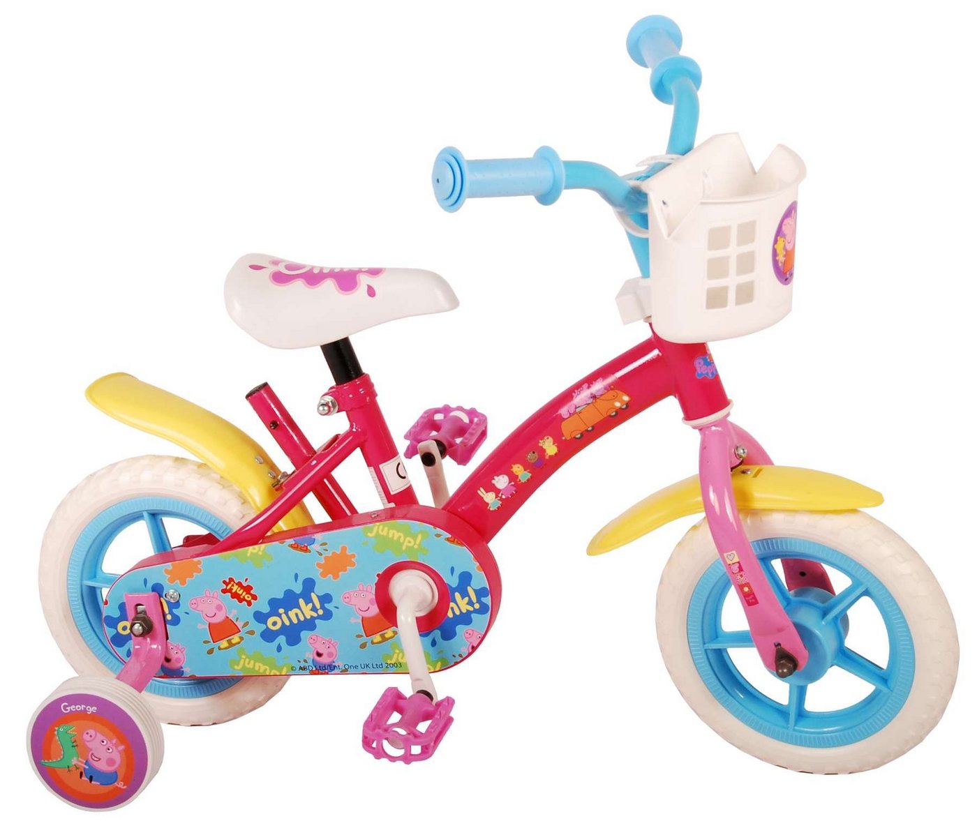 Kinderfahrrad Peppa Pig Kinderfahrrad - Mädchen - 10 Zoll - Pink/Blau - Fester Gang von OTTO