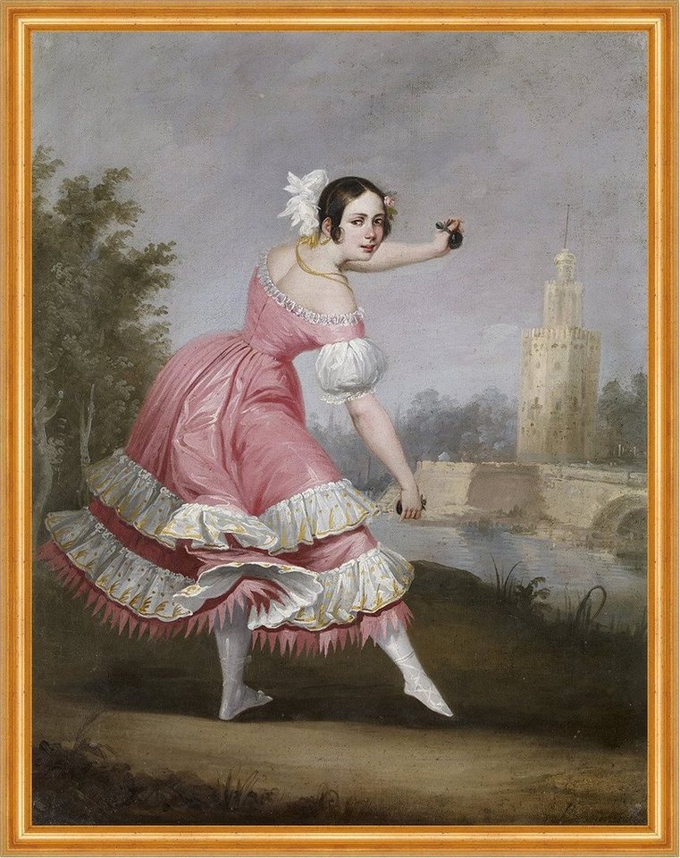 Kunstdruck A Bolero Dancer Manuel Cabral Spanischer Tanz Kleid B A2 02845 Gerahmt, (1 St) von OTTO