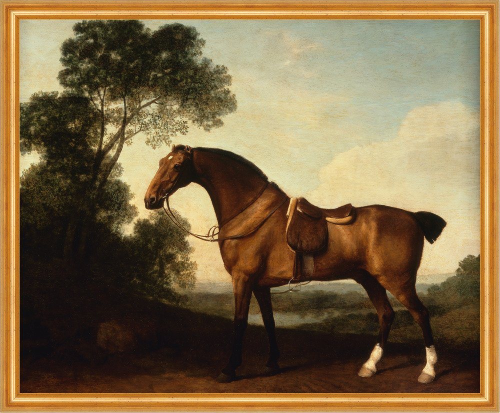 Kunstdruck A Saddled Bay Hunter George Stubbs Pferde Sattel Weide Zaumzeug B A2 0, (1 St) von OTTO