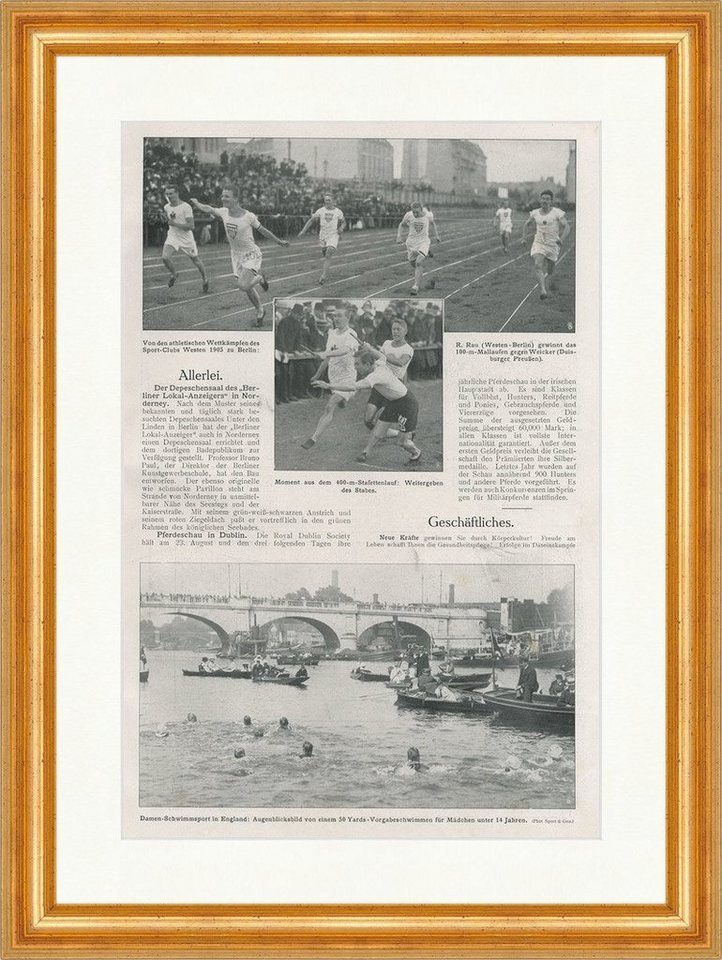 Kunstdruck Athletische Wettkämpfe Sport Club Westen 1905 Berlin 100 m Lauf SP 103, (1 St) von OTTO