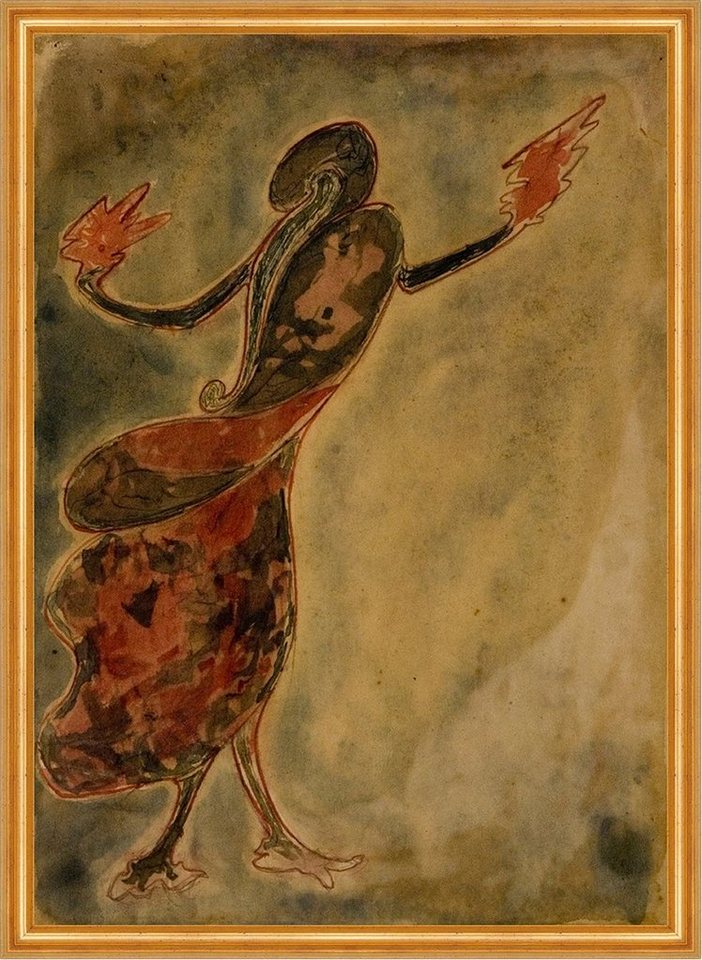 Kunstdruck Dancing Woman Rabindranath Thakur Tanzen Frauen Abstrakt Kleid Mode B, (1 St) von OTTO